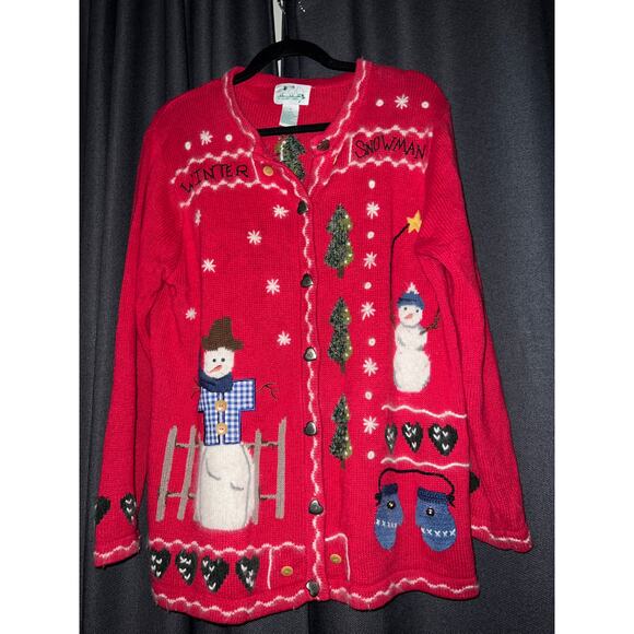 Ugly Christmas Sweater Xmas Cardigan Size Medium - Picture 1 of 5